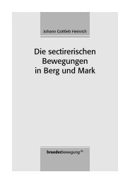 Die sectirerischen Bewegungen in Berg und Mark