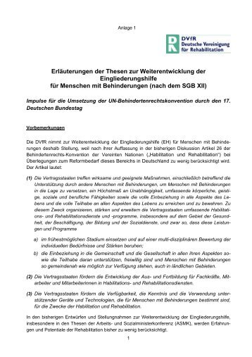 Erläuterungen der Thesen zur Weiterentwicklung der ... - BSK eV