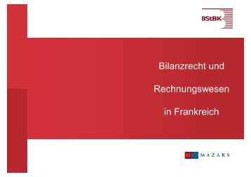 Bilanzrecht und Rechnungswesen in Frankreich