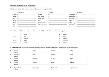 Arbeitsblatt: Das Wetter und die Jahreszeiten A. Wetterwortschatz ...