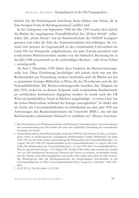 Mitteilungen der Gesellschaft für Buchforschung in Österreich 2006-1