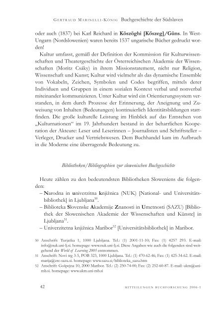 Mitteilungen der Gesellschaft für Buchforschung in Österreich 2006-1