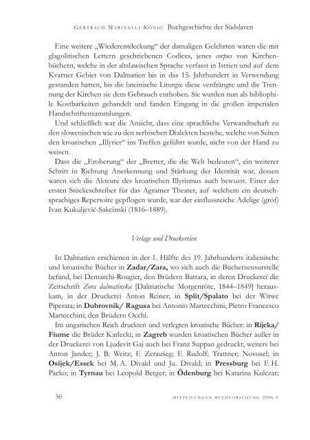 Mitteilungen der Gesellschaft für Buchforschung in Österreich 2006-1