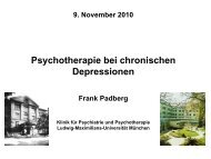 Psychotherapie bei chronischen Depressionen - Bündnis gegen ...