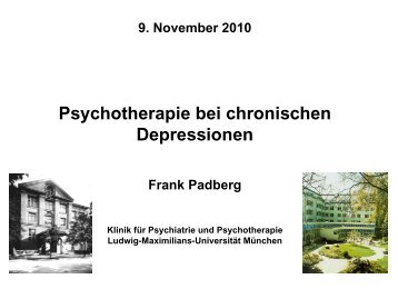 Psychotherapie bei chronischen Depressionen - Bündnis gegen ...