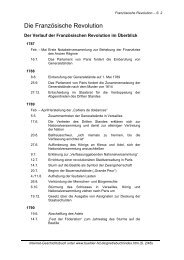 Zeittafel zur Französischen Revolution