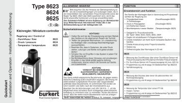 Type 8623 8624 8625 - Bürkert Fluid Control Systems