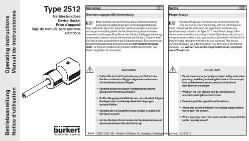 Type 2512 - Bürkert Fluid Control Systems