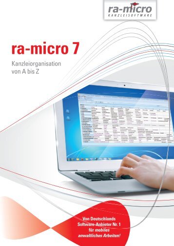Produktinformation ra-micro Kanzleisoftware. (PDF, 6,31 MB)