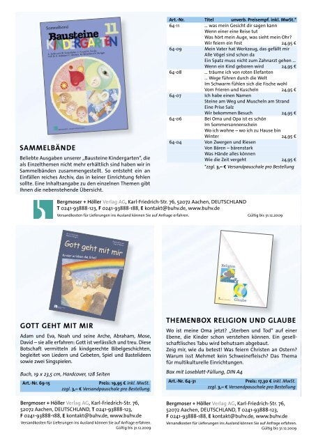 kinderleicht 1/2009 - Bergmoser + Höller Verlag AG