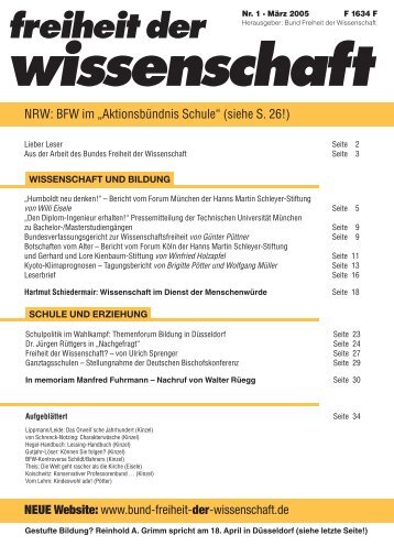 freiheit der - Bund Freiheit der Wissenschaft eV