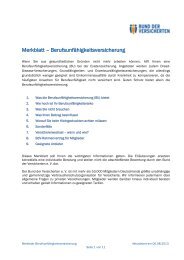 Merkblatt – Berufsunfähigkeitsversicherung - Bund der Versicherten ...