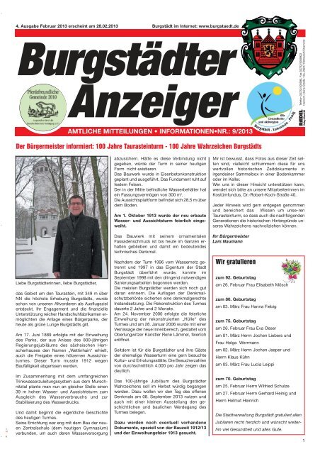 4. Ausgabe 28.02.2013 - Burgstädt