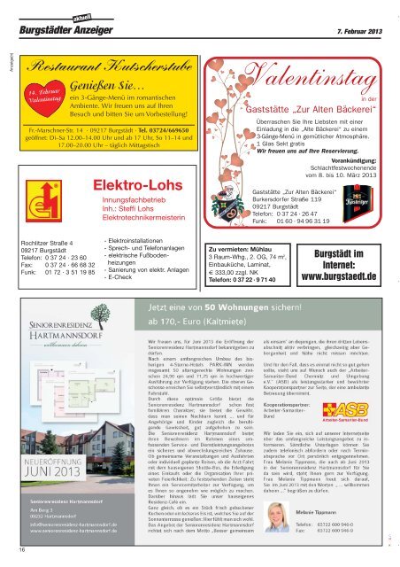 1. Ausgabe 07.02.2013 - Burgstädt