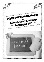 Sonderbeilage Ferienprogramm 2011 - Buttenheim