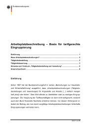 Arbeitsplatzbeschreibung - Basis für tarifgerechte Eingruppierung