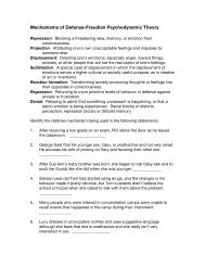 Mechanisms of Defense-Freudian ... - Cabrillo College