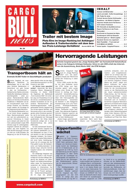 Hervorragende Leistungen - Schmitz Cargobull AG