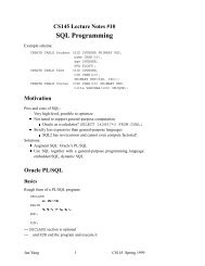 SQL Programming - The Stanford University InfoLab