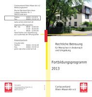 Jahresprogramm 2013 - Caritasverband Rhein-Mosel-Ahr eV