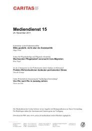 Mediendienst 4 - CARITAS - Schweiz