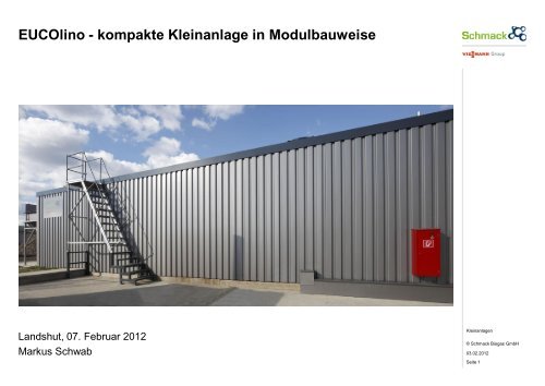 EUCOlino - kompakte Kleinanlage in Modulbauweise