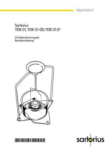 Sartorius YDK 01, YDK 01-0D, YDK 01 LP - Catalogus.de