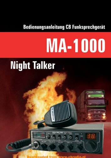 Bedienungsanleitung MA-1000 Night Talker - CBradio.nl