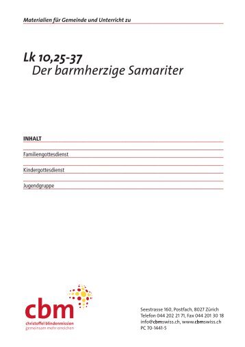 Lk 10,25ff barmherzige Samariter - CBM