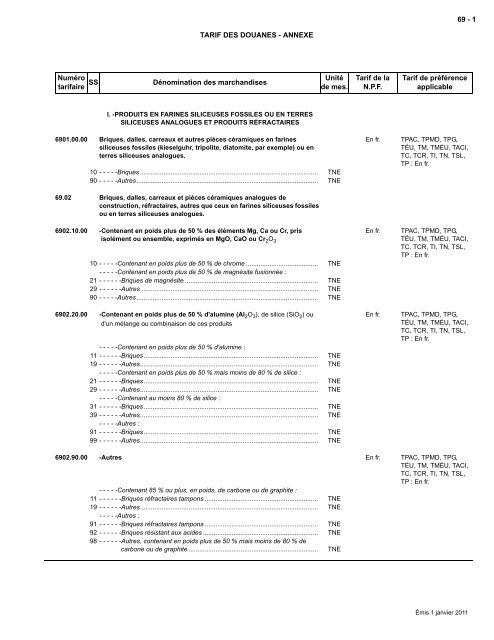 Tarif complet - Agence des services frontaliers du Canada