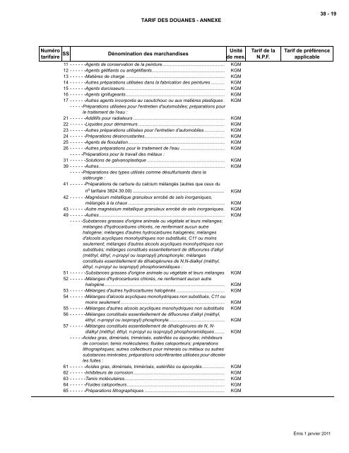 Tarif complet - Agence des services frontaliers du Canada