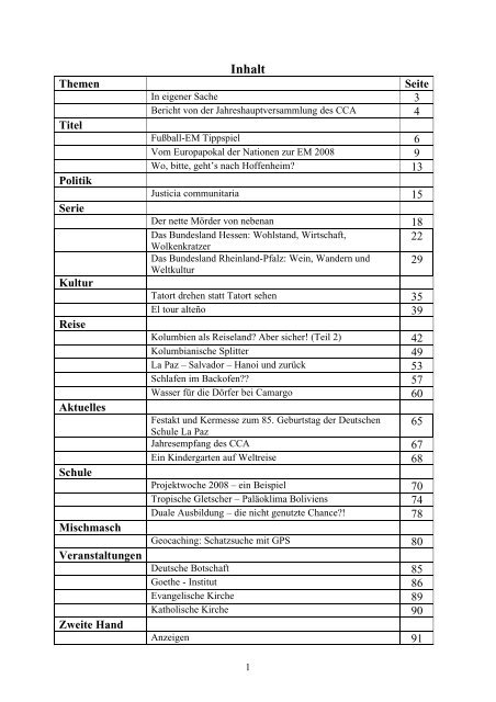 II - CCA Monatsblatt
