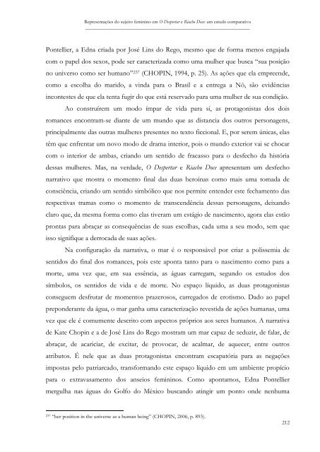 Representações do sujeito feminino em O Despertar e Riacho Doce ...