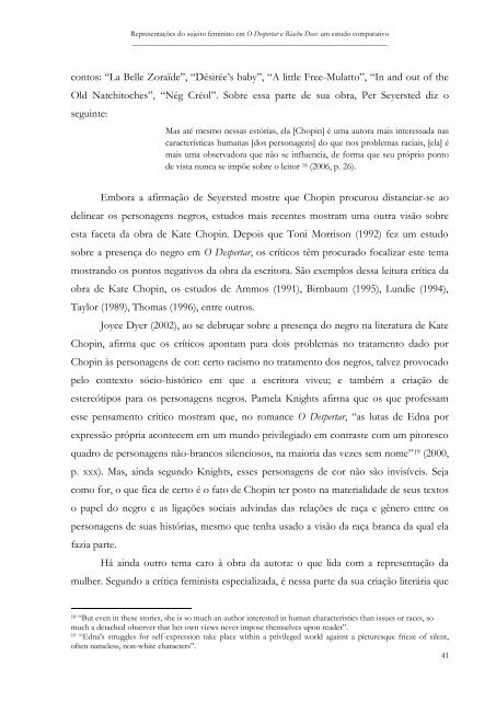 Representações do sujeito feminino em O Despertar e Riacho Doce ...