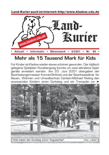 Land- Kurier Land- Kurier - CDU Kladow