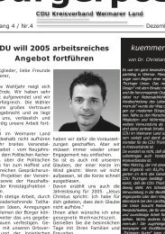 Angebot fortführen kuemmern.de CDU will 2005 arbeitsreiches