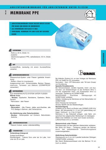 MEMBRANE PPE - Cermix