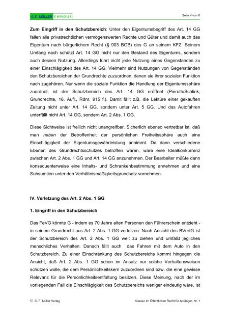 Klausur im Öffentlichen Recht für Anfänger - CF Müller Campus
