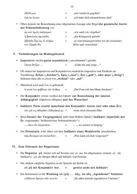 Kurzgefasste Lerngrammatik zur Sprache der Koine - Dittmer, Jörg