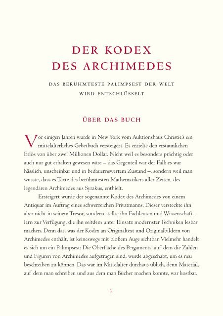 der kodex des archimedes - C.H. Beck