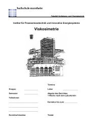 Viskosimetrie - Fakultät für Verfahrens- und Chemietechnik ...