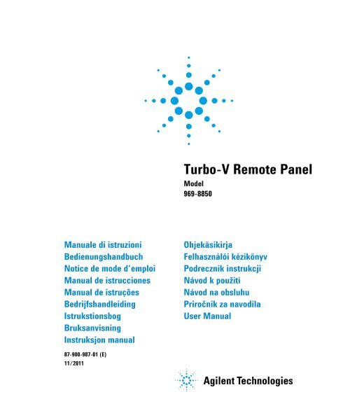 Turbo-V Remote Panel - Agilent Technologies