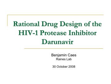 Rational Drug Design of the HIV-1 Protease Inhibitor Darunavir