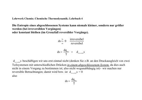 Zweiter Hauptsatz der Thermodynamik