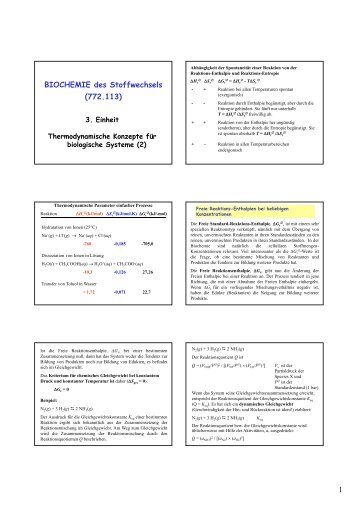 1 BIOCHEMIE des Stoffwechsels (772.113)