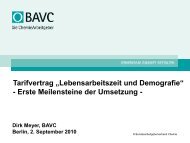 Tarifvertrag „Lebensarbeitszeit und Demografie“ - Chemie ...