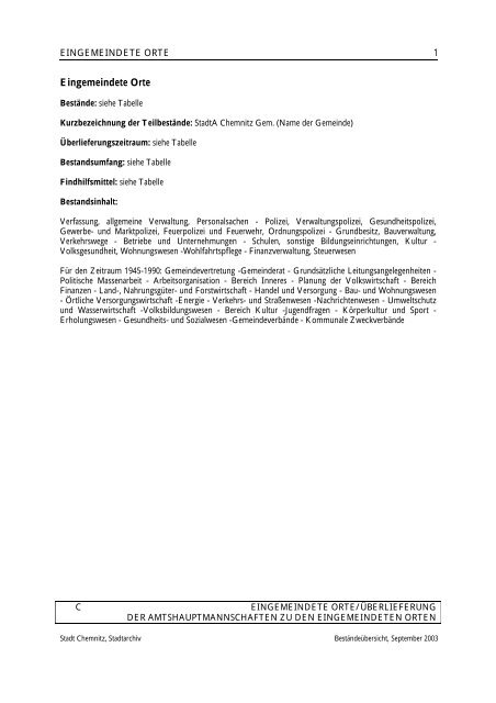 1 Eingemeindete Orte - Chemnitz