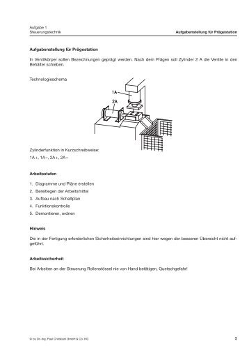 5 Aufgabenstellung für Prägestation In Ventilkörper ... - Buchhandel.de
