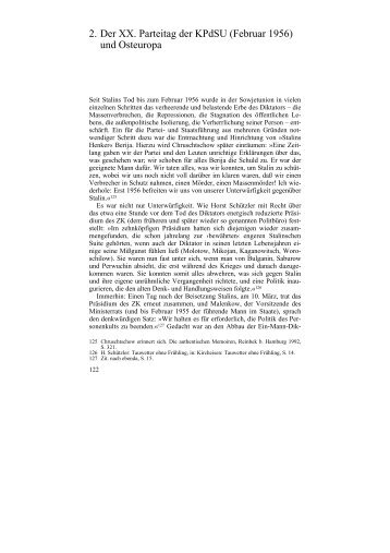 2. Der XX. Parteitag der KPdSU (Februar 1956 ... - Ch. Links Verlag