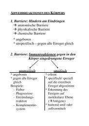 1. Barriere: Hindern am Eindringen → anatomische ... - Chungo.de